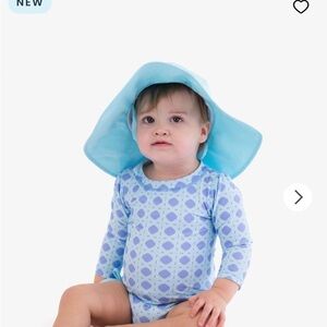 Ruffle Butts Blue Sun Hat